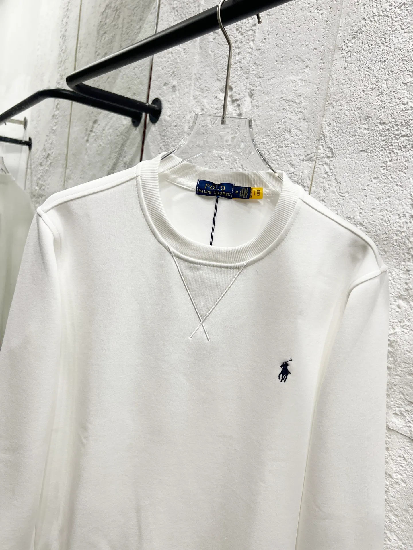 🅿️200 Style number: T52 Ralph Lauren round neck pony logo embroidered sweatshirt, pure cotton fabric Color: white Size: M-105-120 catties L-120-135 catties XL-135-150 catties 2XL-150-165 catties